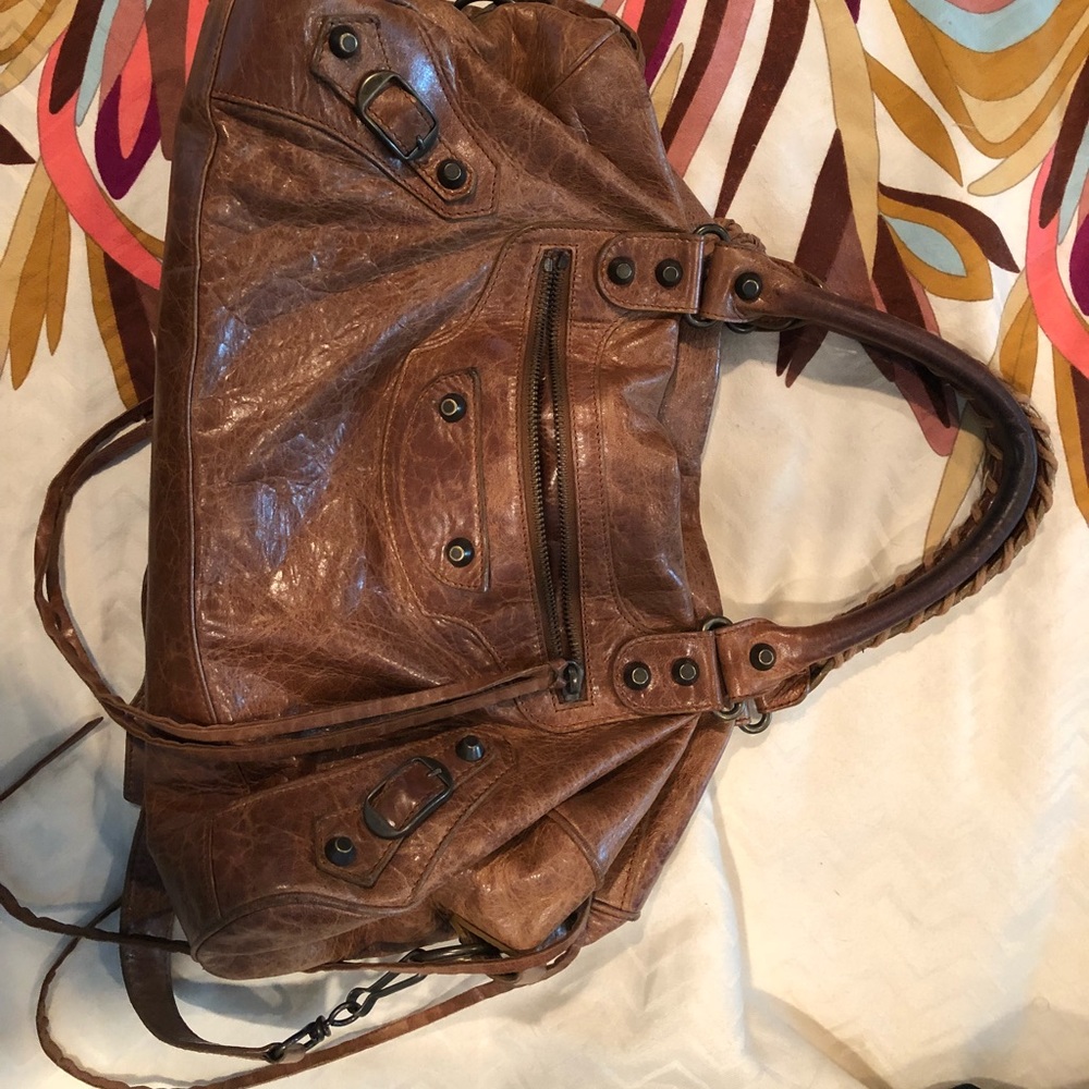 Caramel Balenciaga twiggy bag